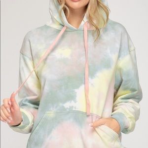 She & Sky Tie Dye Hoodie